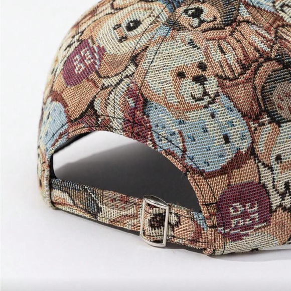 ✨ Teddy Bear Tapestry Hat & Matching Tote Bag Set ✨ - Picture 3 of 9